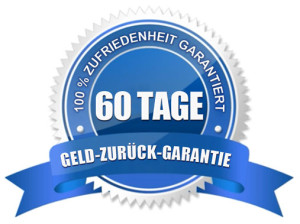Zufriedenheit garantiert mit der 60-Tage-Geld-zurück-Garantie.