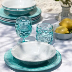 Marine Business Harmony Moon Teller Salatschüsseln Weinglas Wasserglas Acqua Silber - Zitronen