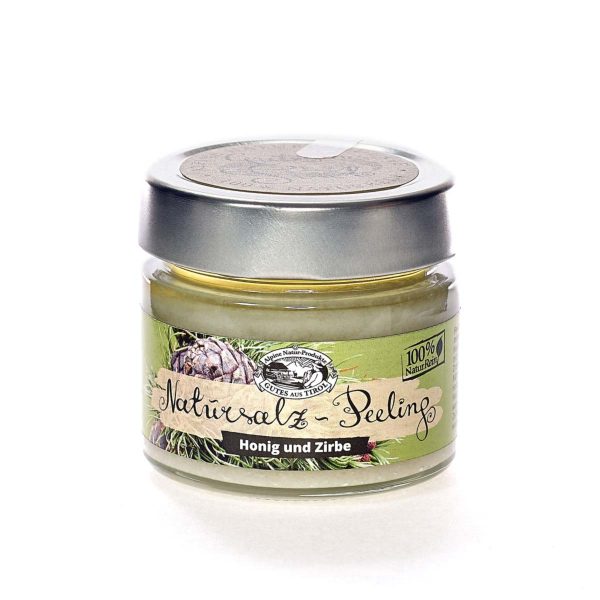 GUTES AUS TIROL Natursalz-Peeling Honig und Zirbe, 150g