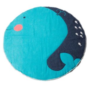 DAVID FUSSENEGGER gefütterte runde Krabbeldecke „Wal“ | 120 cm Durchmesser