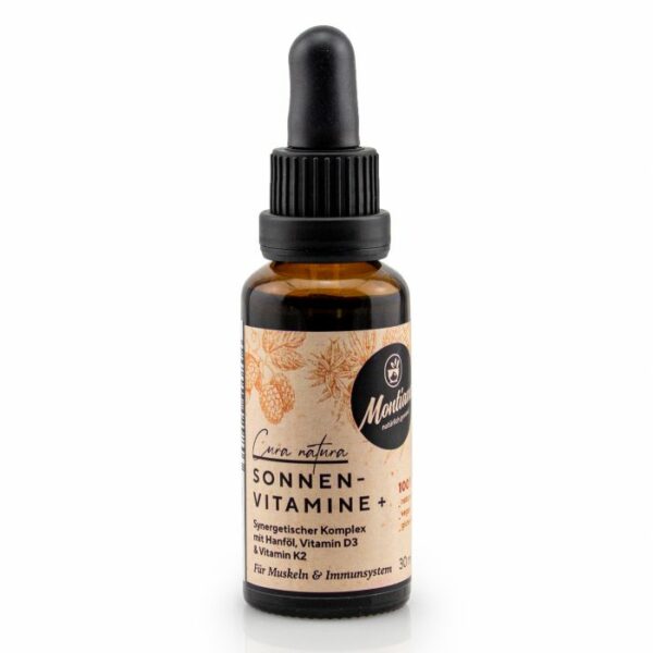 MONTIANA Sonnenvitamine D3 und K2 mit Bio-Hanföl, 30ml